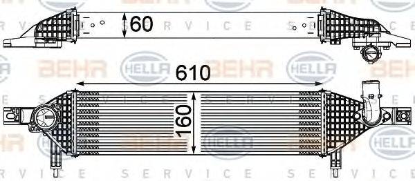 BEHR HELLA SERVICE 8ML376762201 Интеркулер