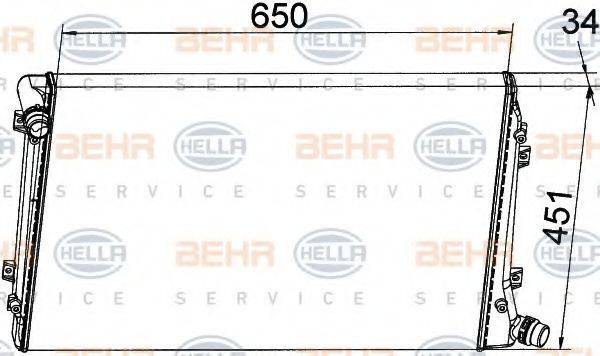 BEHR HELLA SERVICE 8MK376765121 Радиатор, охлаждение двигателя