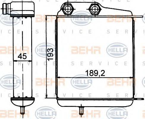 BEHR HELLA SERVICE 8MO376765381 масляный радиатор, двигательное масло