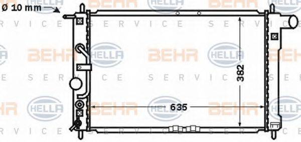 BEHR HELLA SERVICE 8MK376767331 Радиатор, охлаждение двигателя