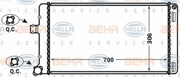 BEHR HELLA SERVICE 8MK376767641 Радіатор, охолодження двигуна