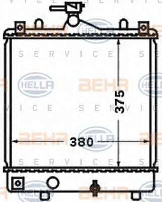 BEHR HELLA SERVICE 8MK376771161 Радиатор, охлаждение двигателя