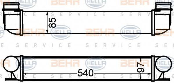 BEHR HELLA SERVICE 8ML376776151 Интеркулер
