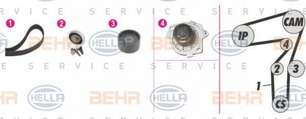 BEHR HELLA SERVICE 8MP376812811 Водяной насос + комплект зубчатого ремня