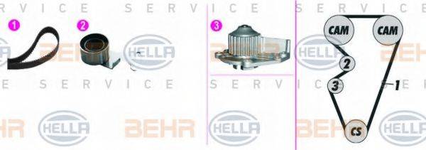 BEHR HELLA SERVICE 8MP376815861 Водяной насос + комплект зубчатого ремня