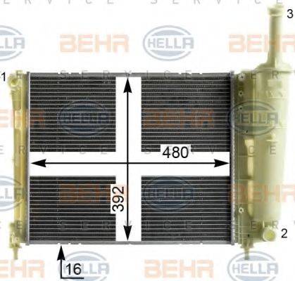 Радиатор, охлаждение двигателя BEHR HELLA SERVICE 8MK 376 900-301