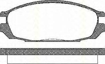 Комплект гальмівних колодок, дискове гальмо TRISCAN 8110 14010