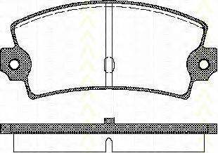Комплект гальмівних колодок, дискове гальмо TRISCAN 8110 15862