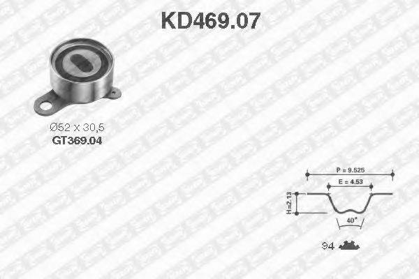 Комплект ременя ГРМ SNR KD469.07