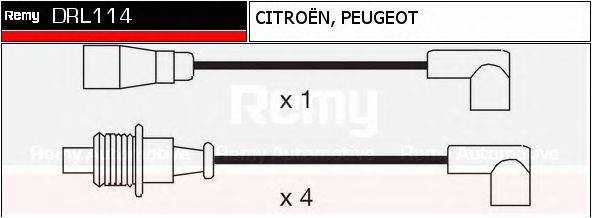 DELCO REMY DRL114 Комплект дротів запалення