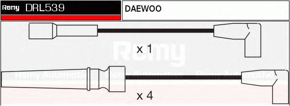 DELCO REMY DRL539 Комплект дротів запалення