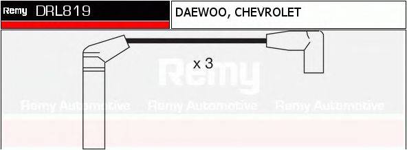 DELCO REMY DRL819 Комплект дротів запалення