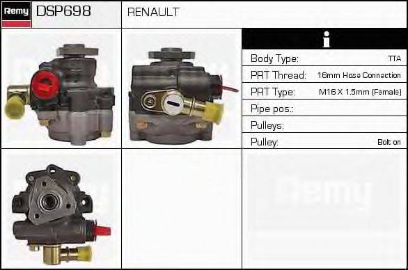 DELCO REMY DSP698 Гидравлический насос, рулевое управление