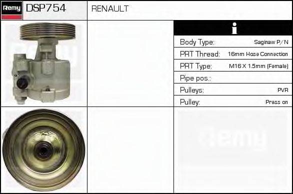 Гидравлический насос, рулевое управление DELCO REMY DSP754