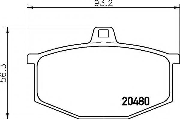 Комплект гальмівних колодок, дискове гальмо PAGID T0296