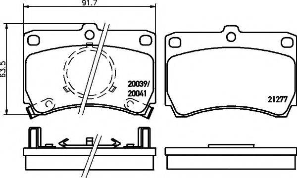 PAGID T0006 Комплект тормозных колодок, дисковый тормоз