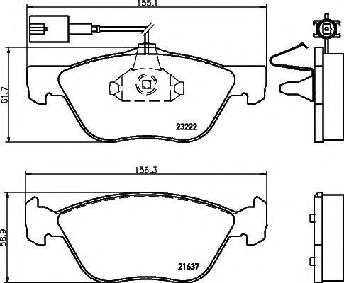 Комплект тормозных колодок, дисковый тормоз PAGID T1166