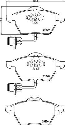 Комплект гальмівних колодок, дискове гальмо PAGID T1162