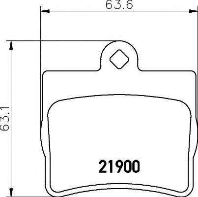 Комплект гальмівних колодок, дискове гальмо PAGID T1139
