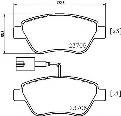 Комплект гальмівних колодок, дискове гальмо PAGID T5162