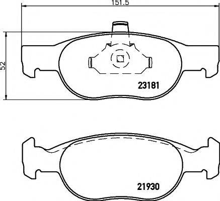 Комплект тормозных колодок, дисковый тормоз PAGID T1151