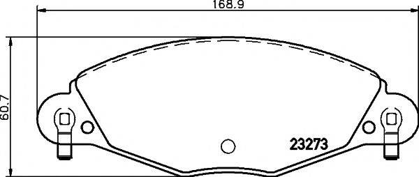 Комплект гальмівних колодок, дискове гальмо PAGID T9104