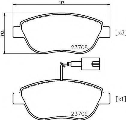 PAGID T5163 Комплект тормозных колодок, дисковый тормоз