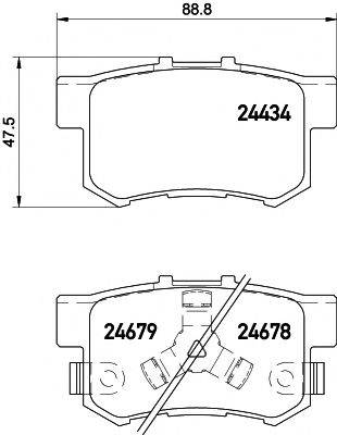 PAGID T1767 Комплект тормозных колодок, дисковый тормоз