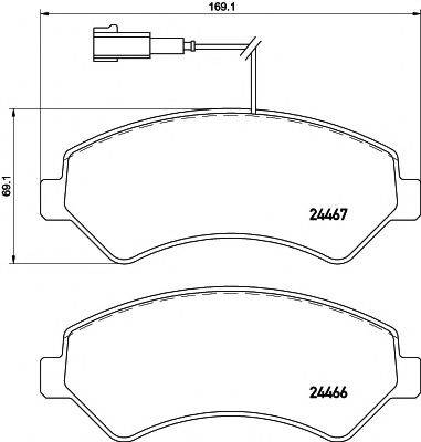 Комплект тормозных колодок, дисковый тормоз PAGID T2296