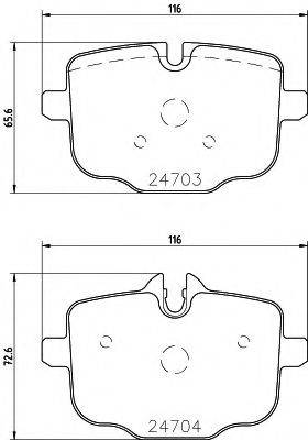 Комплект тормозных колодок, дисковый тормоз PAGID T2430