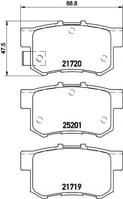 Комплект тормозных колодок, дисковый тормоз PAGID T2030