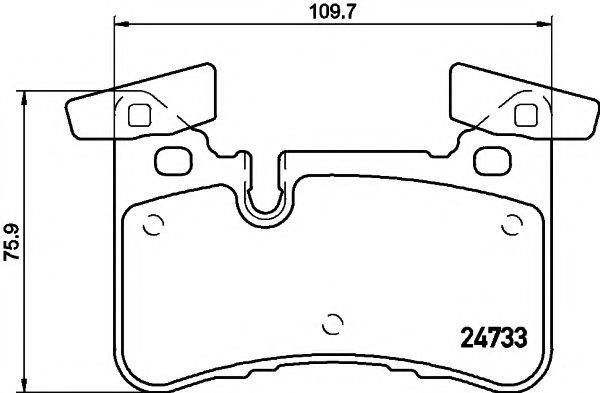Комплект тормозных колодок, дисковый тормоз PAGID T2043