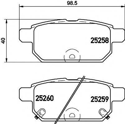 PAGID T2067 Комплект тормозных колодок, дисковый тормоз