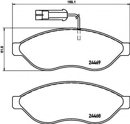 Комплект тормозных колодок, дисковый тормоз PAGID T2264