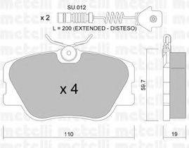 Комплект тормозных колодок, дисковый тормоз METELLI 22-0061-0K