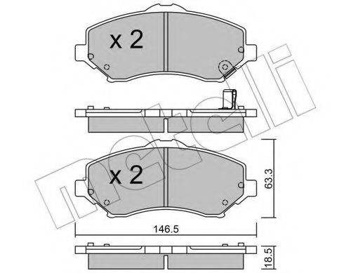 Комплект тормозных колодок, дисковый тормоз METELLI 22-0862-1