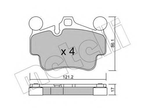 Комплект тормозных колодок, дисковый тормоз METELLI 22-0892-0
