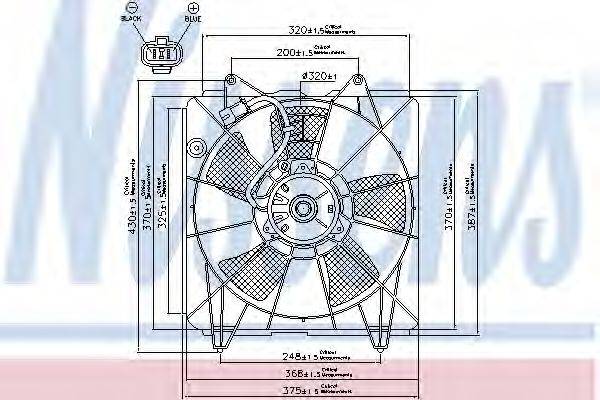 Вентилятор, охолодження двигуна NISSENS 85033