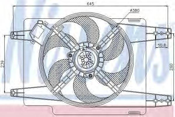 Вентилятор, охлаждение двигателя NISSENS 85108