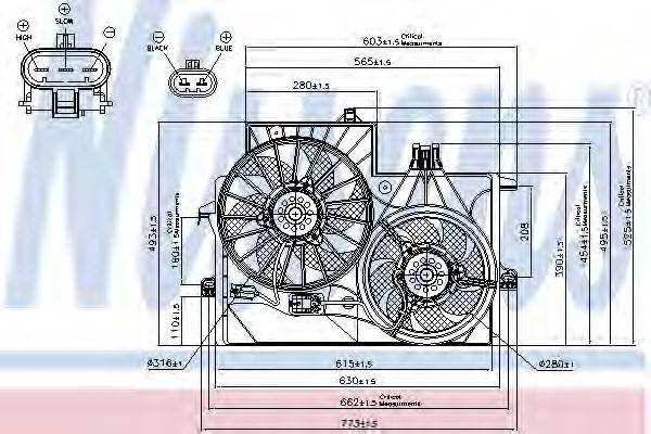 Вентилятор, охолодження двигуна NISSENS 85201