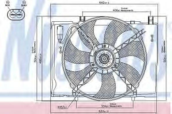 Вентилятор, охлаждение двигателя NISSENS 85290