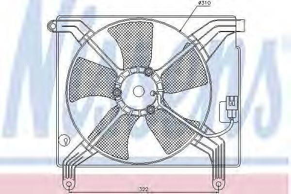 Вентилятор, охлаждение двигателя NISSENS 85358