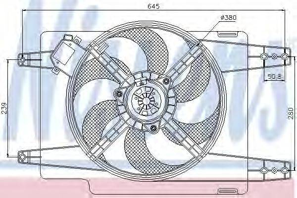 Вентилятор, охлаждение двигателя NISSENS 85376