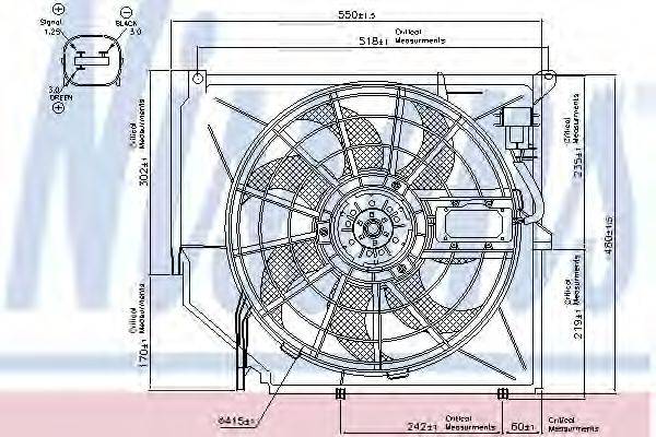 Вентилятор, охолодження двигуна NISSENS 85649