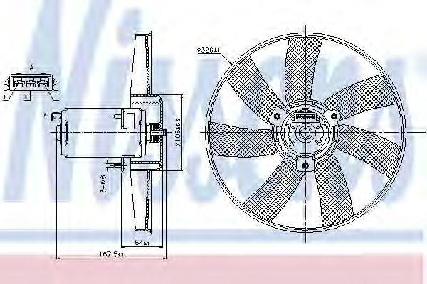 Вентилятор, охолодження двигуна NISSENS 85677