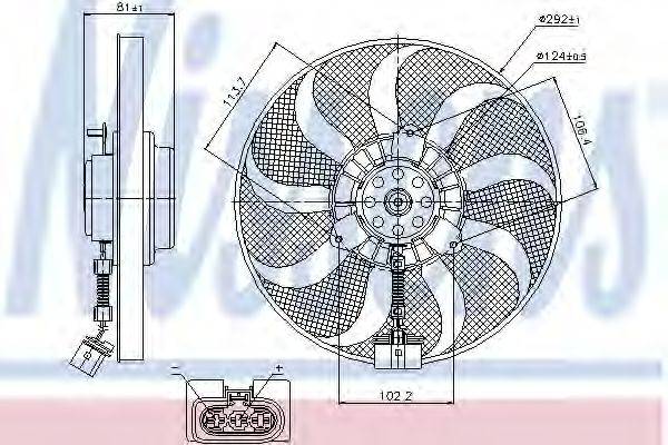 Вентилятор, охолодження двигуна NISSENS 85715