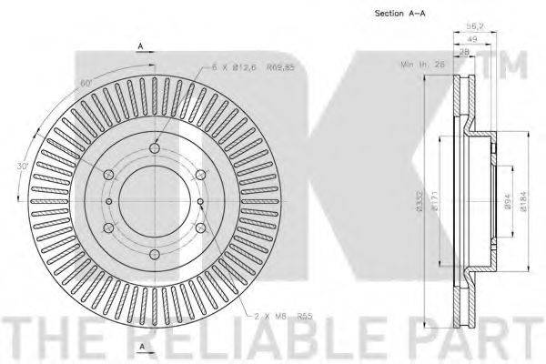 NK 313055 Тормозной диск