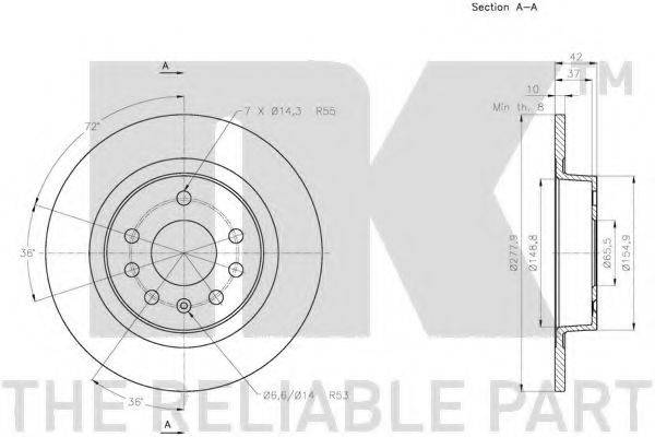 NK 313664 гальмівний диск
