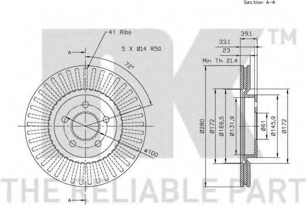 NK 319305 гальмівний диск