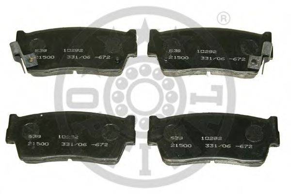 Комплект тормозных колодок, дисковый тормоз OPTIMAL 10292